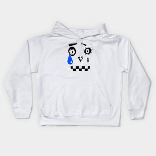 ASCII Robot is Crying a Blue Tear Kids Hoodie